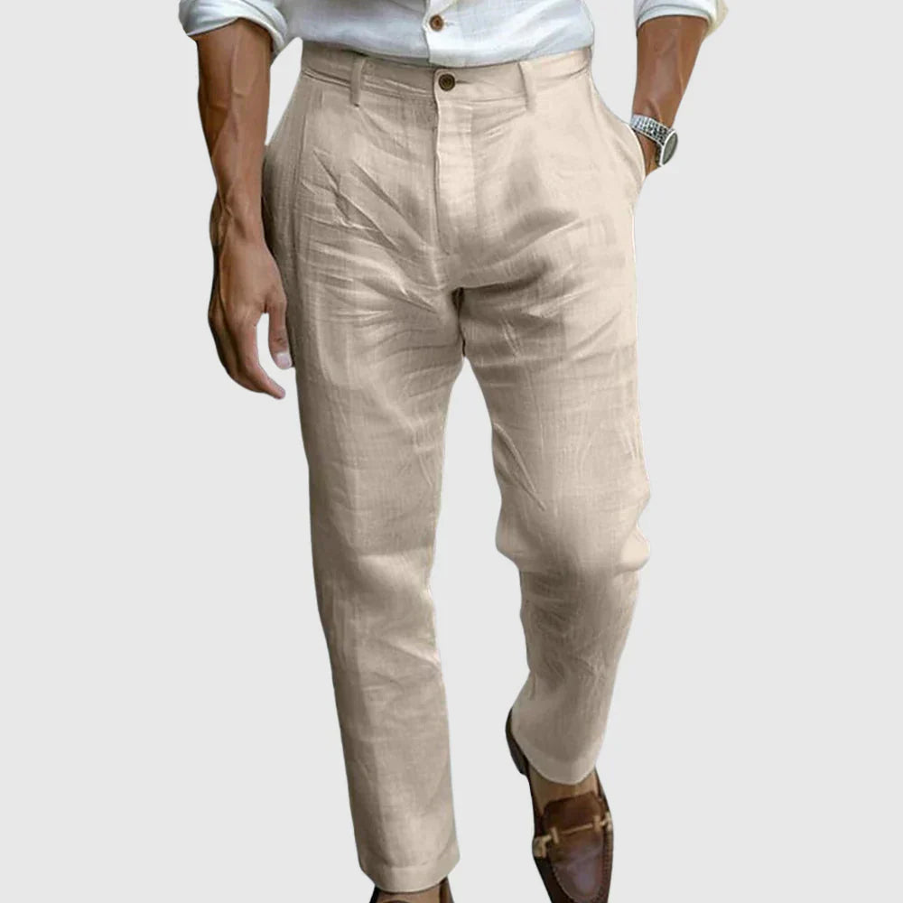 Aminuddin - Causale Sciolto Linen Pantalone