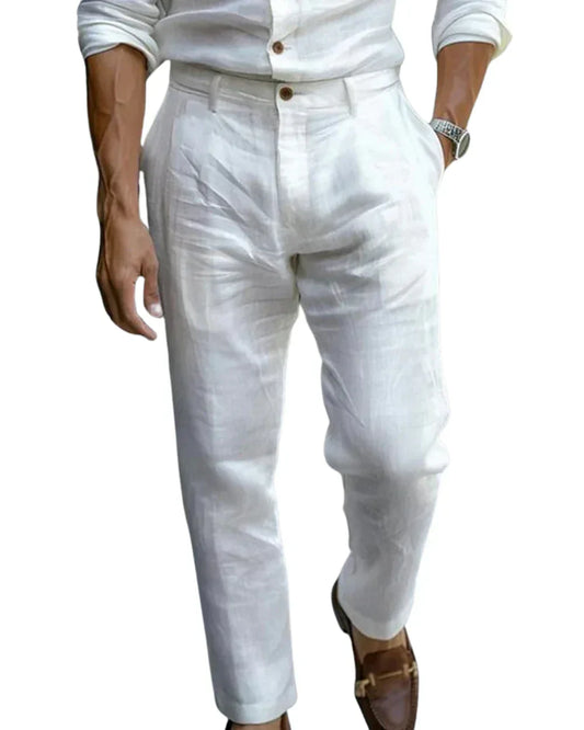 Aminuddin - Causale Sciolto Linen Pantalone